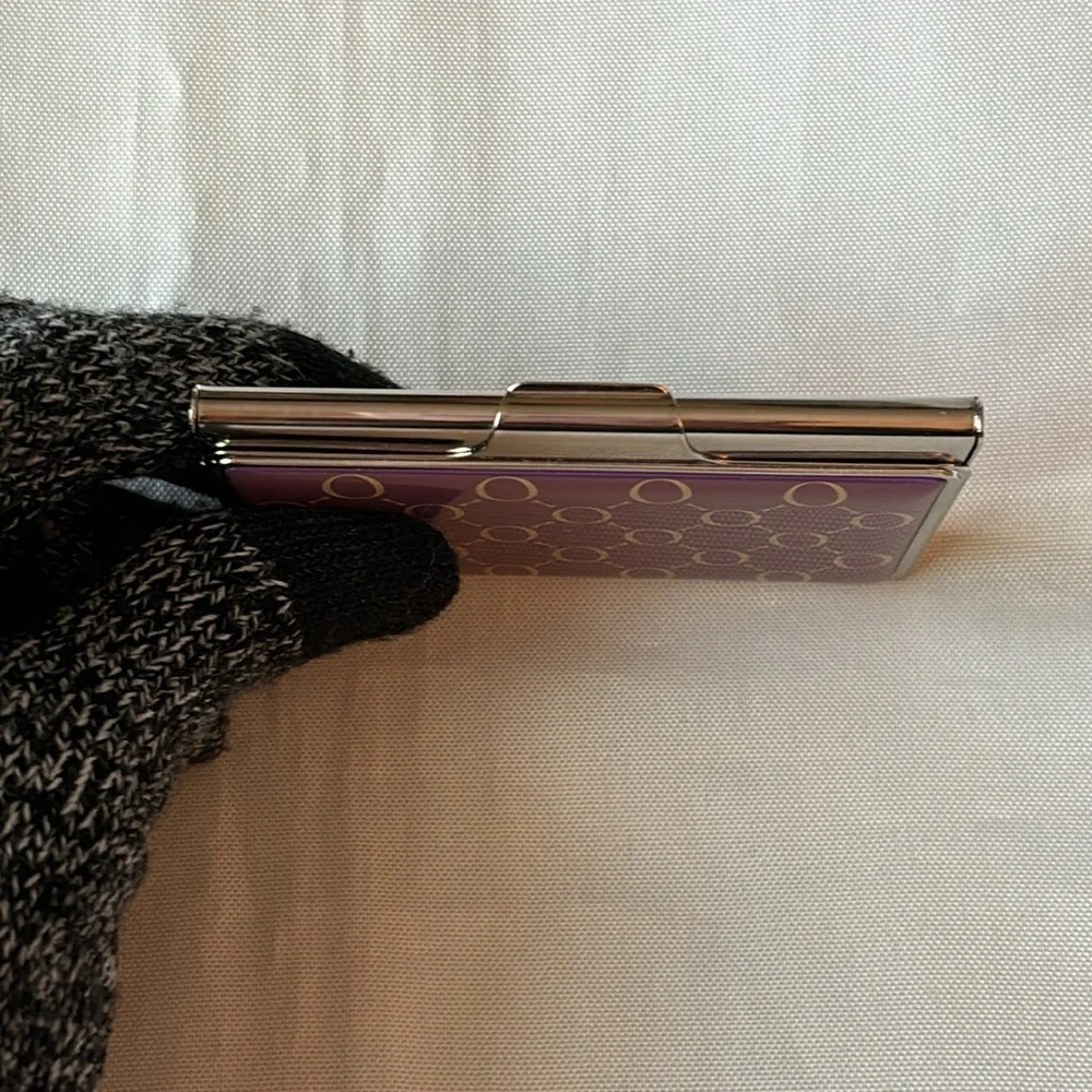 Oroton Card Holder Purple / Silver GUC